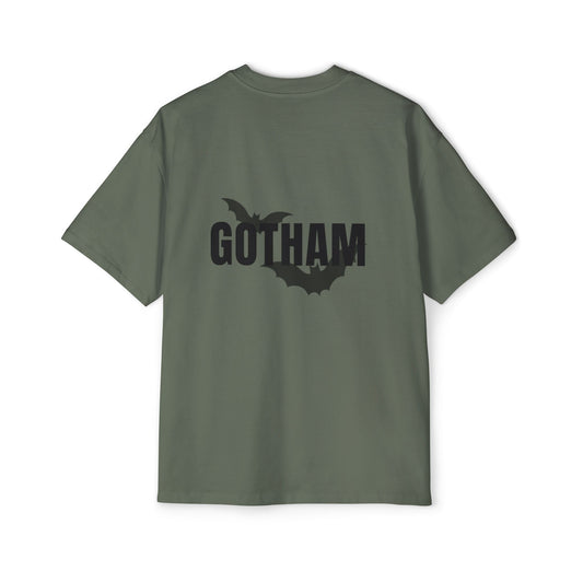 Men's Oversized Gotham Bat Tee - Cool Graphic T-Shirt for Everyday Wear - Dahe Saint Luis 